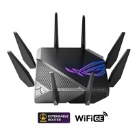 ASUS ROG Rapture GT-AXE11000 (AXE11000) WiFi 6E Extendable Gaming Router, 2.5G port, Aimesh, 4G/5G Mobile Tethering