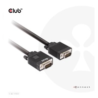 Club3D kabel oboustranný VGA, M/M, 28AWG, 3m