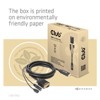 Club3D kabel HDMI na VGA, M/M, 28AWG, 2m