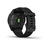 Garmin fenix 7s Sapphire Solar, Titan Carbon Gray/ Black Silicone Band