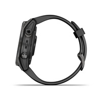 Garmin fenix 7s Sapphire Solar, Titan Carbon Gray/ Black Silicone Band