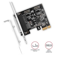 AXAGON PCEA-P1N, PCIe řadič - 1x paralelní port (LPT), vč. LP