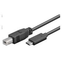 PremiumCord Kabel USB 3.1 konektor C/male - USB 2.0 konektor B/male, 1m