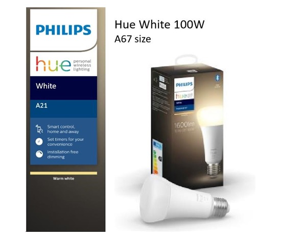 PHILIPS Hue White žárovka 15.5W E27 A67 DIM