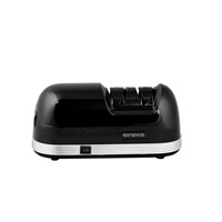 Orava elektrický brousek nožů, dvoustupňový ostřící systém, diamantové brusné kotouče, černý