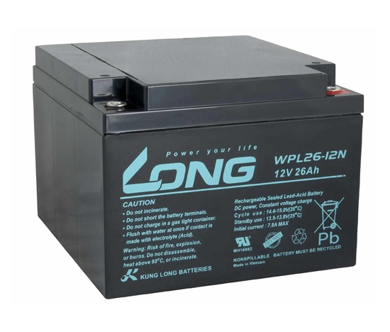 LONG baterie 12V 26Ah M5 LongLife 12 let (WPL26-12N)