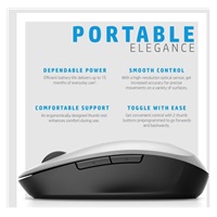 HP Dual Mode Silver Mouse 300 - bluetooth myš, připojení ke dvou PC zároveň