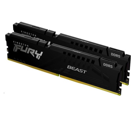 KINGSTON DIMM DDR5 16GB (Kit of 2) 5600MT/s CL40 FURY Beast Černá
