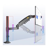 Profesionální stolní držák na monitor Fiber Mounts H100B