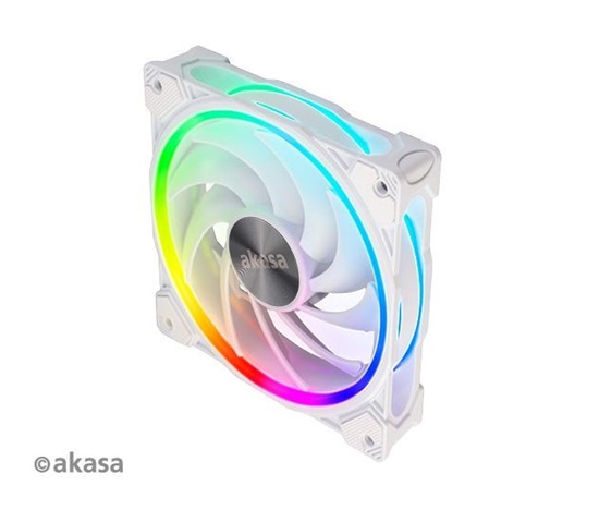 AKASA ventilátor SOHO AR, 12cm ARGB PWM fan, 120x120x25mm, bílá