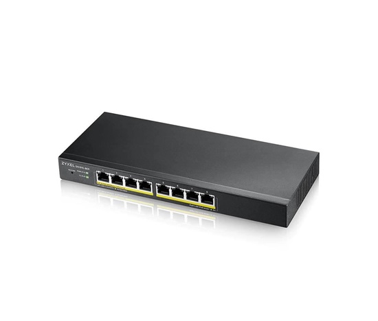Zyxel GS1915-8EP 8-port Gigabit Web Smart PoE switch, 8x gigabit RJ45, fanless, 60W PoE budget