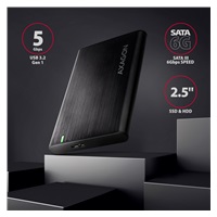 AXAGON EE25-A6M, USB 3.2 Gen 1 - SATA 6G 2.5" kovový RAW box, bezšroubkový