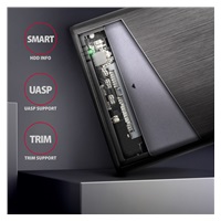 AXAGON EE25-A6C, USB-C 3.2 Gen 1 - SATA 6G 2.5" kovový RAW box, bezšroubkový