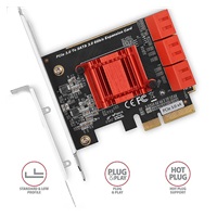 AXAGON PCES-SA6, PCIe řadič - 6x interní SATA 6G port, ASM1166, SP & LP