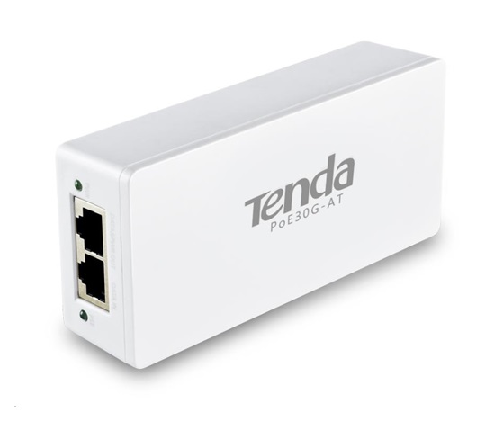 Tenda PoE30G-AT Gigabit Ethernet Power Injector, 30W, 802.3at, 802.3af,48V,PD Autodet. - Bazar - mírně poškozený obal