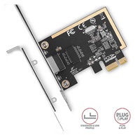 AXAGON PCEE-GRF, PCIe síťová karta - 1x Gigabit Ethernet port (RJ-45), Realtek 8111F, vč. LP
