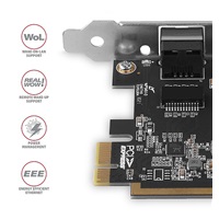AXAGON PCEE-GRF, PCIe síťová karta - 1x Gigabit Ethernet port (RJ-45), Realtek 8111F, vč. LP