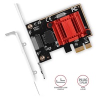 AXAGON PCEE-GIX, PCIe síťová karta - 1x Gigabit Ethernet port (RJ-45), Intel i210AT, PXE, vč. LP