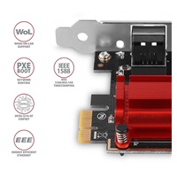 AXAGON PCEE-GIX, PCIe síťová karta - 1x Gigabit Ethernet port (RJ-45), Intel i210AT, PXE, vč. LP