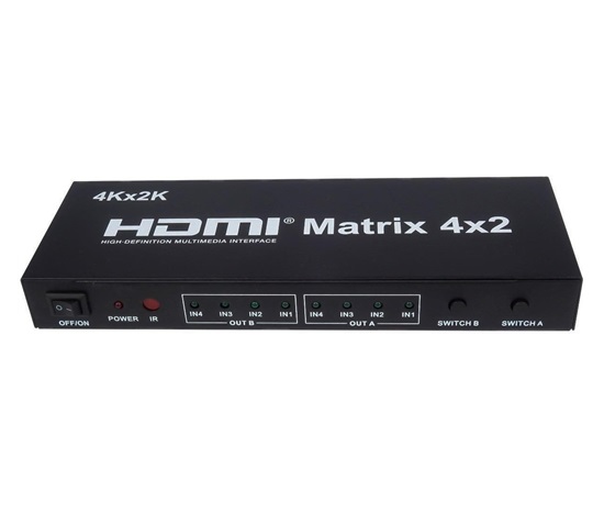 PremiumCord HDMI matrix switch 4:2,s audiem, rozlišení 4Kx2K