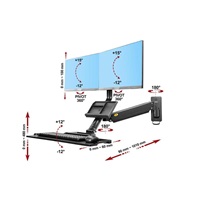 Držák na 2 monitory a klávesnici Fiber Mounts MC27-2AB
