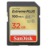 SanDisk SDHC karta 32GB Extreme PLUS (100 MB/s Class 10, UHS-I U3 V30)2-pack