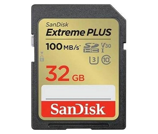 SanDisk SDHC karta 32GB Extreme PLUS (100 MB/s Class 10, UHS-I U3 V30)2-pack