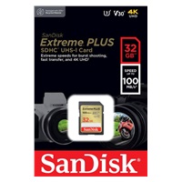 SanDisk SDHC karta 32GB Extreme PLUS (100 MB/s Class 10, UHS-I U3 V30)