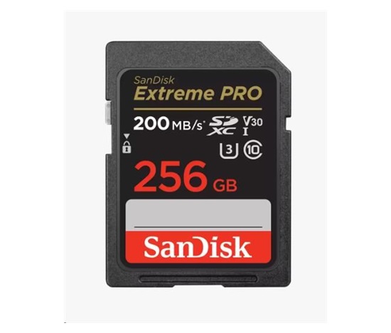 SanDisk SDXC karta 256GB Extreme PRO (200 MB/s Class 10, UHS-I U3 V30)