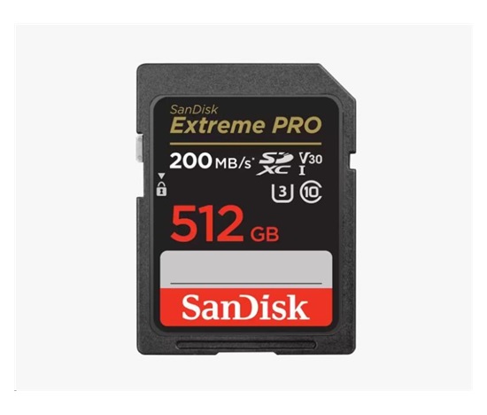 SanDisk SDXC karta 512GB Extreme PRO (200 MB/s Class 10, UHS-I U3 V30)