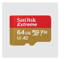 SanDisk micro SDXC karta 64GB Extreme (170 MB/s Class 10, UHS-I U3 V30) + adaptér