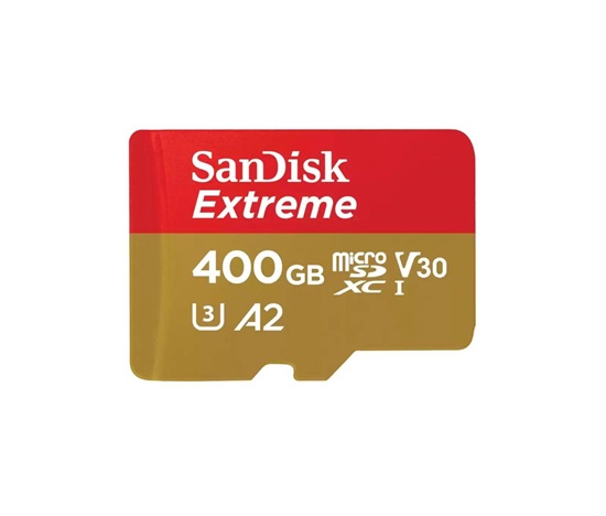 SanDisk micro SDXC karta 400GB Extreme (190 MB/s Class 10, UHS-I U3 V30) + adaptér
