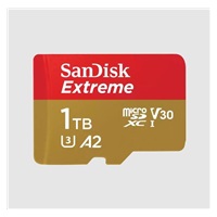 SanDisk micro SDXC karta 1TB Extreme (190 MB/s Class 10, UHS-I U3 V30) + adaptér
