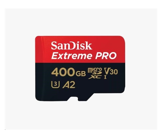 SanDisk micro SDXC karta 400GB Extreme PRO (200 MB/s Class 10, UHS-I U3 V30) + adaptér