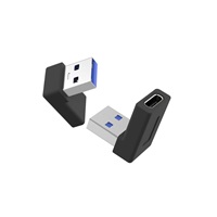 PremiumCord USB redukce USB-C  - USB3.0 typ A  (F/M), zahnutá 90°