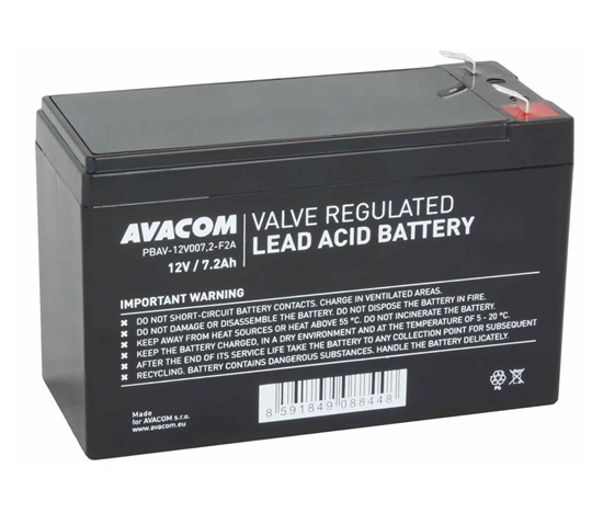 AVACOM baterie 12V 7,2Ah F2 (PBAV-12V007,2-F2A)