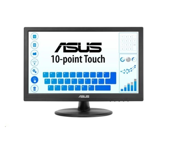 ASUS LCD dotekový 15.6" VT168HR Touch 1366x768 220cd lesklý, HDMI 10-point multi-touch, USB, WLED/TN VESA 75x7