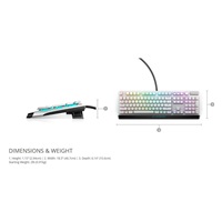 DELL Alienware  510K Low-profile RGB Mechanical Gaming Keyboard - AW510K (Lunar Light)