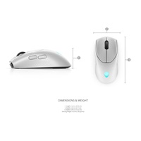 DELL Alienware Tri-Mode Wireless Gaming Mouse AW720M (Lunar Light)