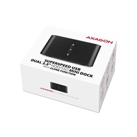 AXAGON ADSA-D25, USB 3.2 Gen 1 - 2x SATA 6G 2.5" SSD/HDD CLONE MINI dokovací stanice