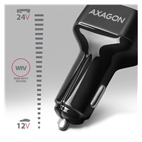 AXAGON PWC-PQ38, PD & QUICK nabíječka do auta 38W, 2x port (USB + USB-C), PD3.0/QC3.0/AFC/FCP/Apple
