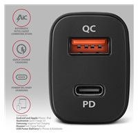 AXAGON PWC-PQ38, PD & QUICK nabíječka do auta 38W, 2x port (USB + USB-C), PD3.0/QC3.0/AFC/FCP/Apple