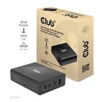 Club3D cestovní nabíječka 132W GAN technologie, 4xUSB-A a USB-C, PD 3.0 Support