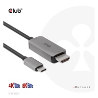 Club3D kabel USB-C na HDMI, 4K120Hz 8K60Hz HDR10 s DSC1.2, Aktivní kabel, M/M, 3m