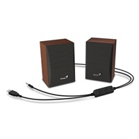 GENIUS reproduktory SP-HF380BT/ 2.0/ Bluetooth/ 3W/ dřevěné/ barva dřevo