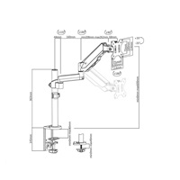 Full motion držák monitoru Fiber Mounts M7C75