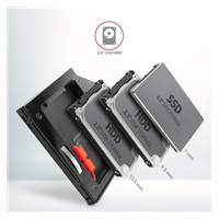 AXAGON RSS-CD12 rámeček pro 2.5" SSD/HDD do DVD slotu, 12.7 mm, LED, hliník