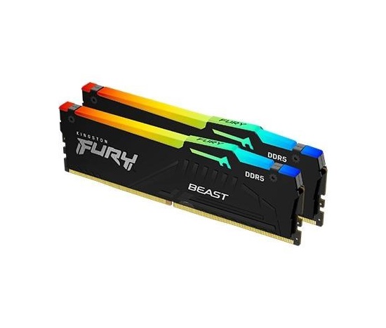 KINGSTON DIMM DDR5 16GB (Kit of 2) 5200MT/s CL40 FURY Beast RGB