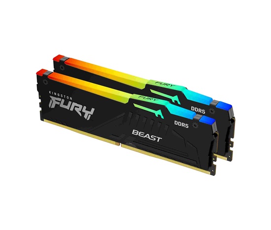 KINGSTON DIMM DDR5 32GB (Kit of 2) 5200MT/s CL40 FURY Beast RGB