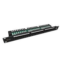 Solarix Patch panel Solarix 24 x RJ45 CAT5E UTP s vyvazovací lištou 1U